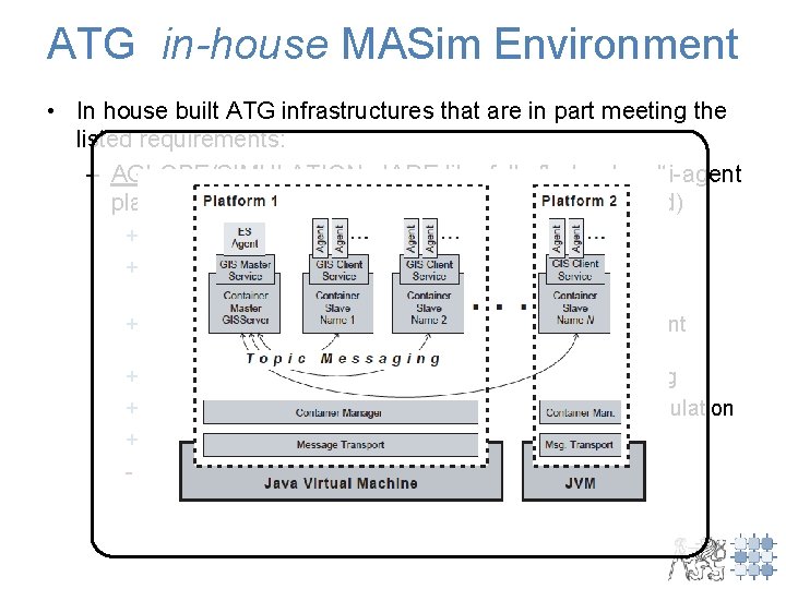 ATG in-house MASim Environment • In house built ATG infrastructures that are in part