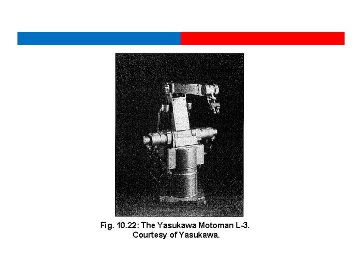 Fig. 10. 22: The Yasukawa Motoman L-3. Courtesy of Yasukawa. 