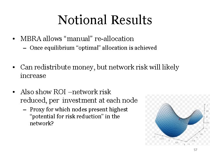 Notional Results • MBRA allows “manual” re-allocation – Once equilibrium “optimal” allocation is achieved