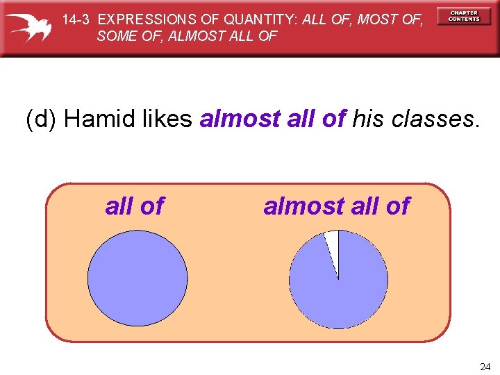 14 -3 EXPRESSIONS OF QUANTITY: ALL OF, MOST OF, SOME OF, ALMOST ALL OF