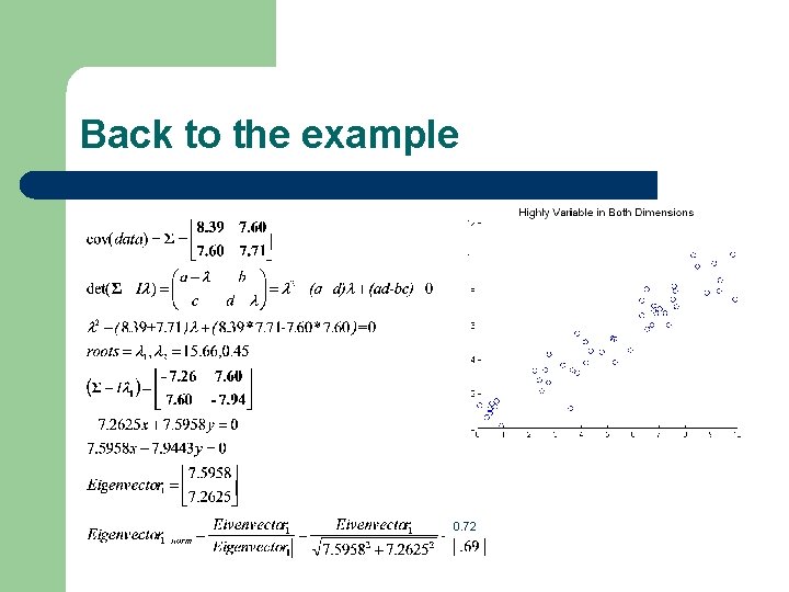 Back to the example 0. 72 