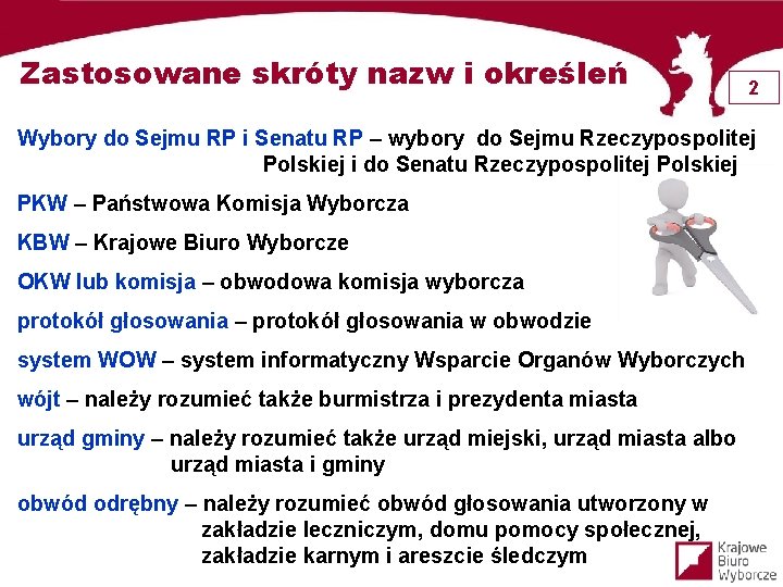 Zastosowane skróty nazw i określeń 2 Wybory do Sejmu RP i Senatu RP –