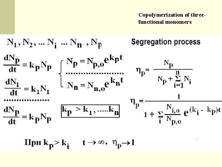 Copolymerization of threefunctional monomers 