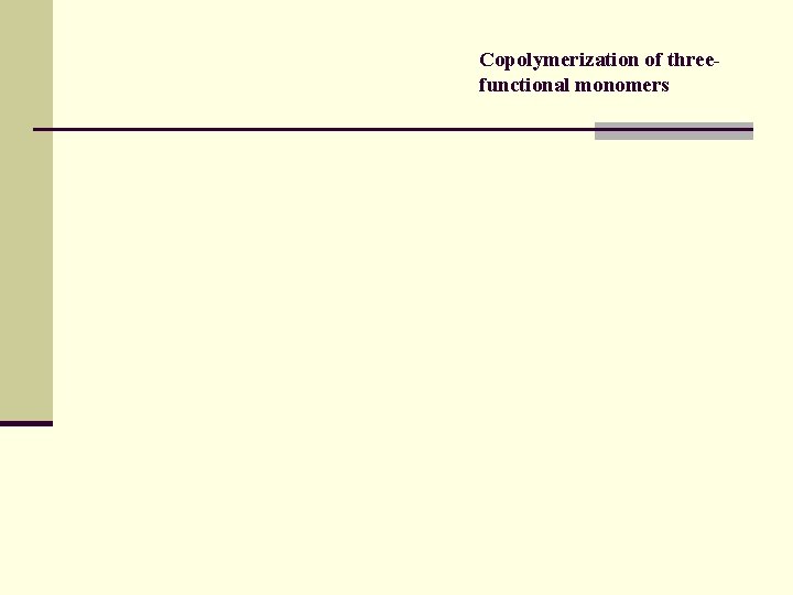 Copolymerization of threefunctional monomers 