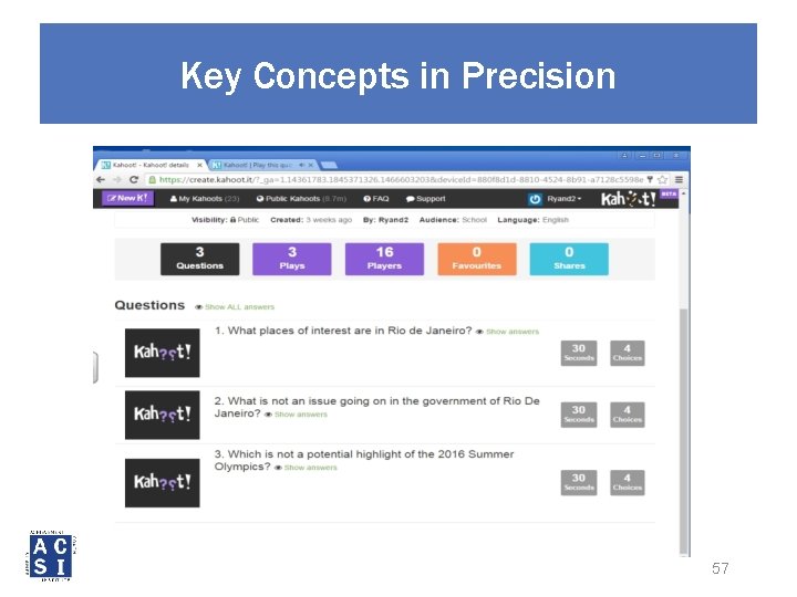 Key Concepts in Precision 57 