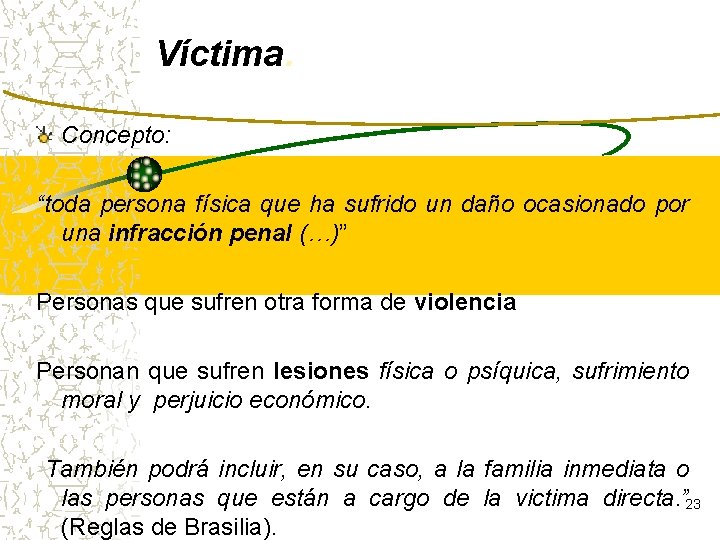 Víctima. Concepto: “toda persona física que ha sufrido un daño ocasionado por una infracción