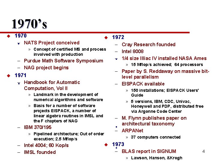 1970’s u 1970 u . – NATS Project conceived » Concept of certified MS