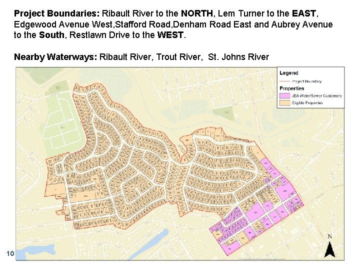 Project Boundaries: Ribault River to the NORTH, Lem Turner to the EAST, Edgewood Avenue