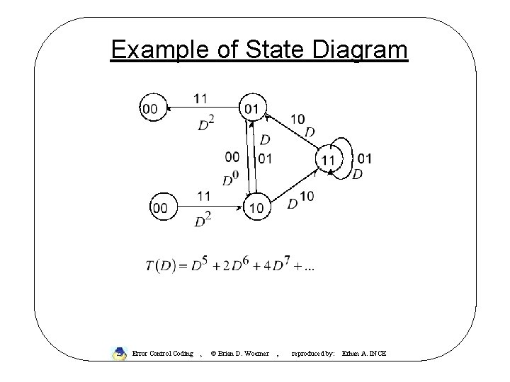 Example of State Diagram Error Control Coding , © Brian D. Woerner , reproduced