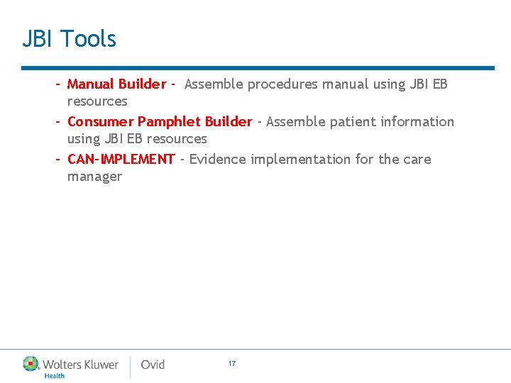 JBI Tools – Manual Builder - Assemble procedures manual using JBI EB resources –