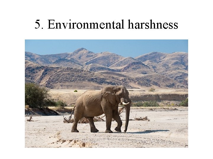 5. Environmental harshness 