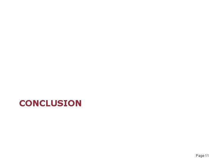 CONCLUSION Page 11 