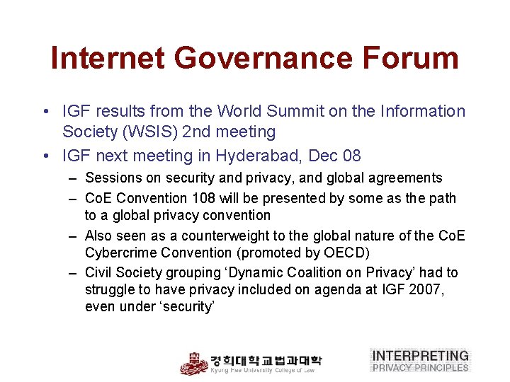 Internet Governance Forum • IGF results from the World Summit on the Information Society