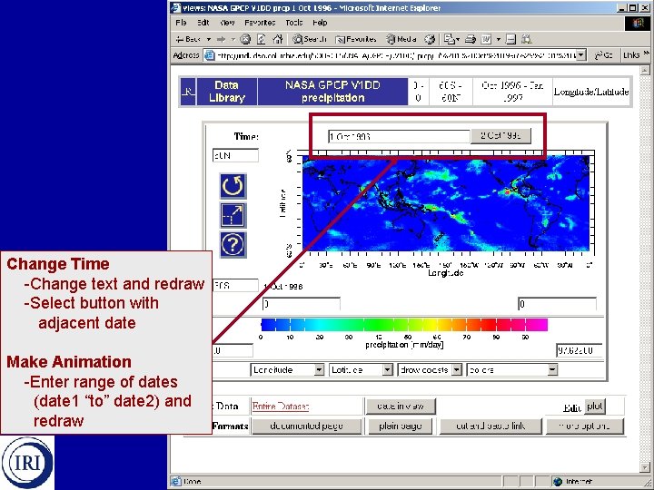 Change Time -Change text and redraw -Select button with adjacent date Make Animation -Enter