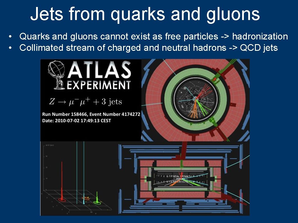 Jets from quarks and gluons • Quarks and gluons cannot exist as free particles