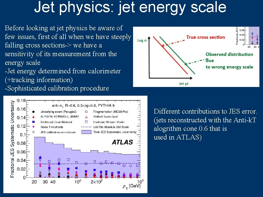 Jet physics: jet energy scale Before looking at jet physics be aware of few