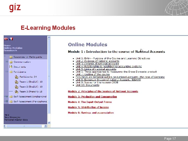 E-Learning Modules 6/19/2021 Seite Page 17 17 