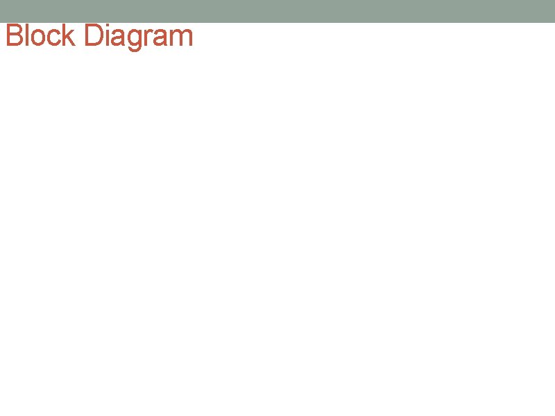 Block Diagram 