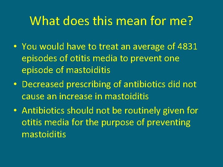 Effect of Antibiotics for Otitis Media on Mastoiditis