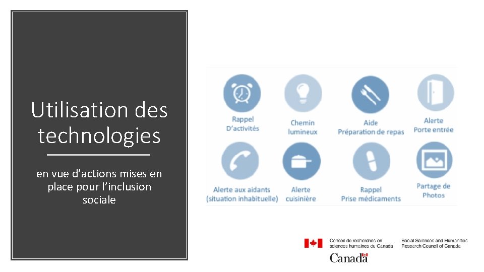 Utilisation des technologies en vue d’actions mises en place pour l’inclusion sociale 