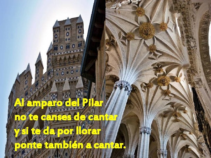 Al amparo del Pilar no te canses de cantar y si te da por