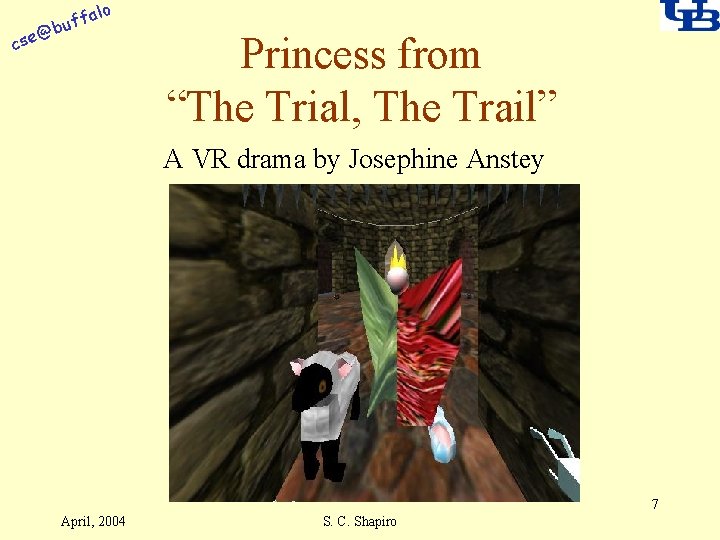 alo @ cse f buf Princess from “The Trial, The Trail” A VR drama