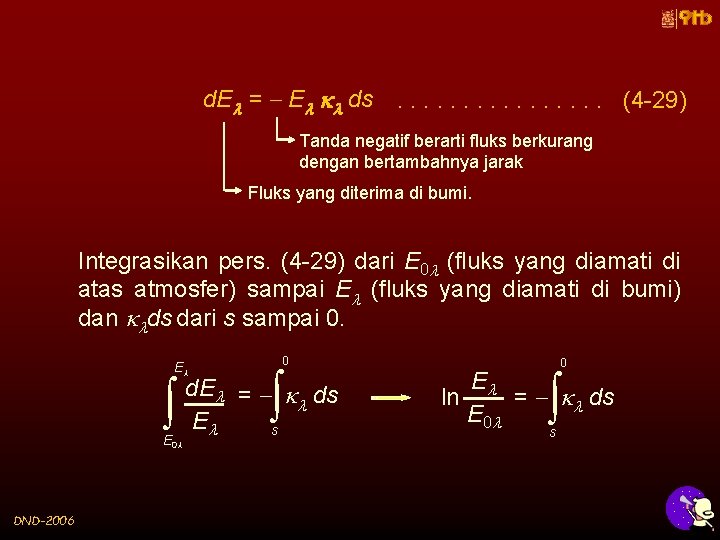 d. E = E ds. . . . (4 -29) Tanda negatif berarti fluks