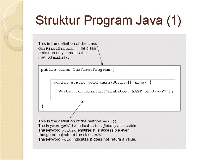 Struktur Program Java (1) 