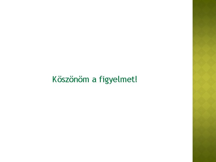 Köszönöm a figyelmet! 