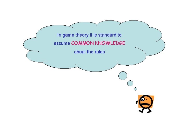 In game theory it is standard to assume COMMON KNOWLEDGE about the rules 