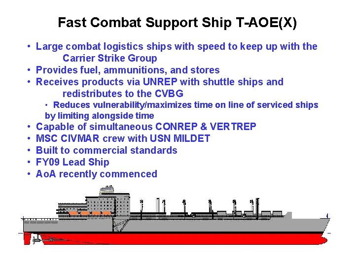 Fast Combat Support Ship T-AOE(X) • Large combat logistics ships with speed to keep