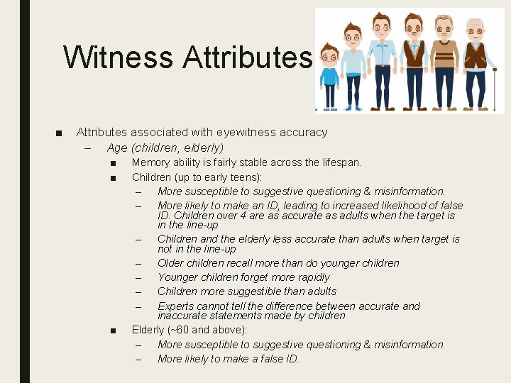 EYEWITNESS TESTIMONY The problem is clear the unreliability