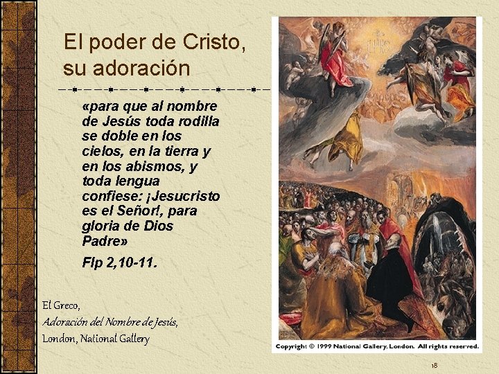 El poder de Cristo, su adoración «para que al nombre de Jesús toda rodilla