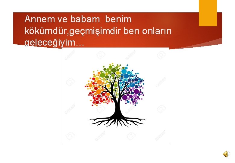 Annem ve babam benim kökümdür, geçmişimdir ben onların geleceğiyim… 