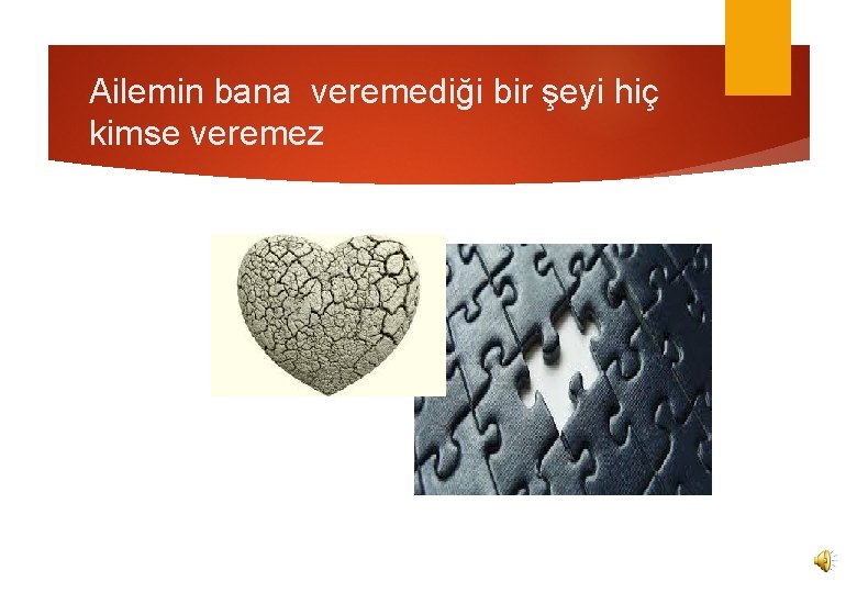 Ailemin bana veremediği bir şeyi hiç kimse veremez 