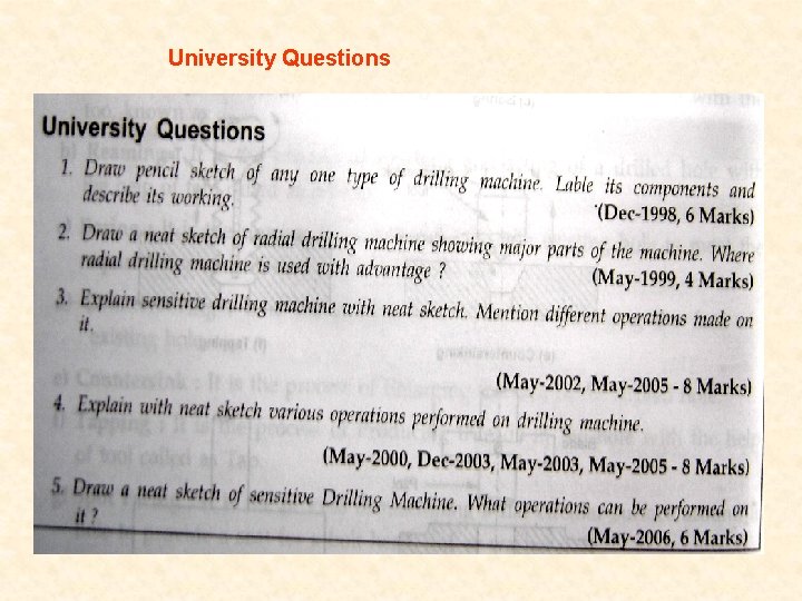 University Questions 