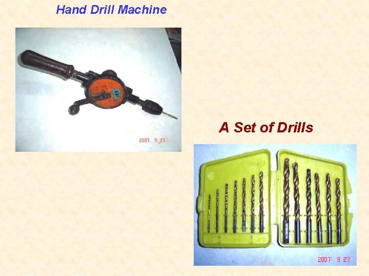 Hand Drill Machine A Set of Drills 