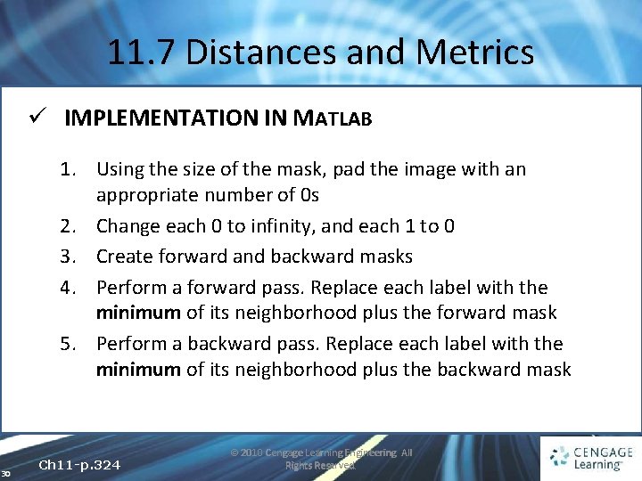 11. 7 Distances and Metrics ü IMPLEMENTATION IN MATLAB 1. Using the size of