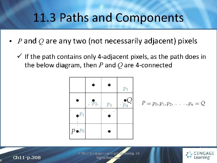 11. 3 Paths and Components • P and Q are any two (not necessarily