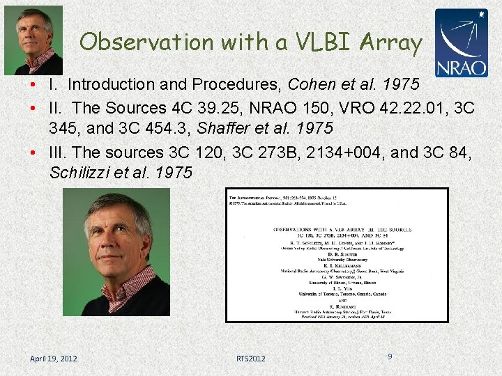 Observation with a VLBI Array • I. Introduction and Procedures, Cohen et al. 1975