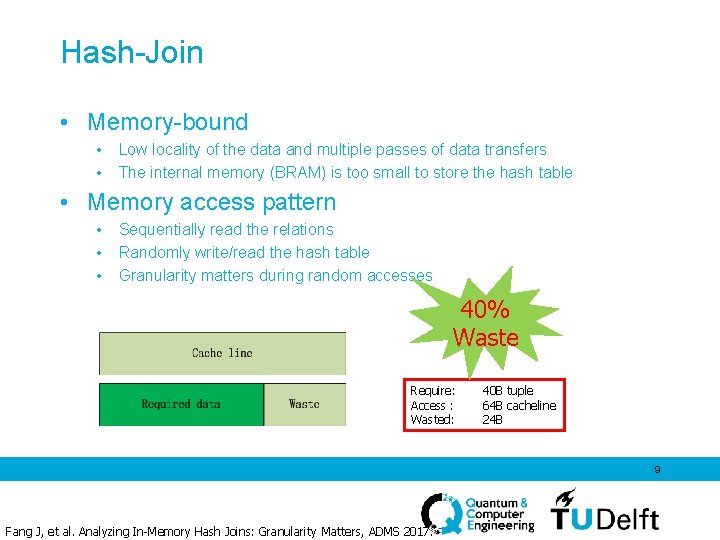 Hash-Join • Memory-bound • • Low locality of the data and multiple passes of