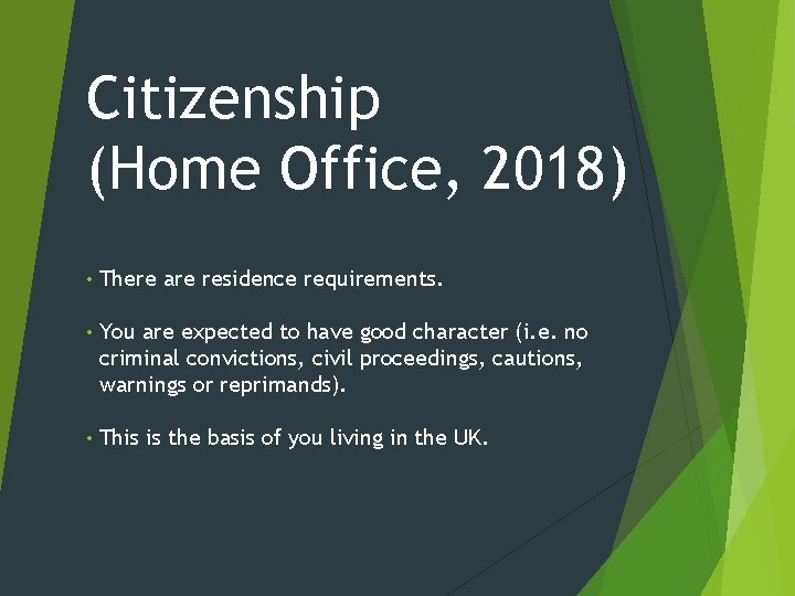 Objectives Introduction to theory of citizenship Identification of