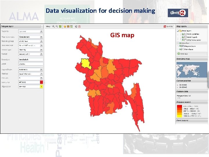 Data visualization for decision making GIS map 