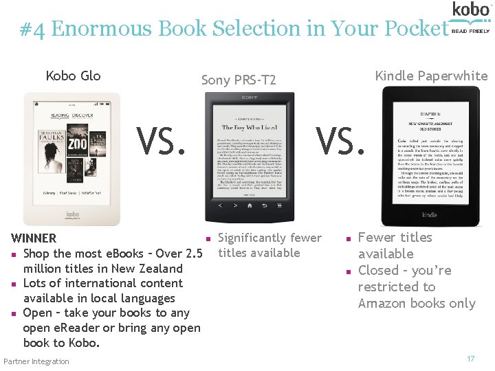 #4 Enormous Book Selection in Your Pocket Kobo Glo Kindle Paperwhite Sony PRS-T 2