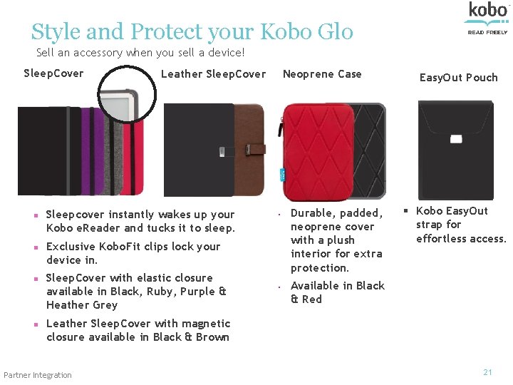 Style and Protect your Kobo Glo Sell an accessory when you sell a device!