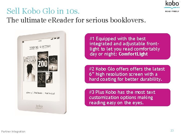 Sell Kobo Glo in 10 s. The ultimate e. Reader for serious booklovers. #1