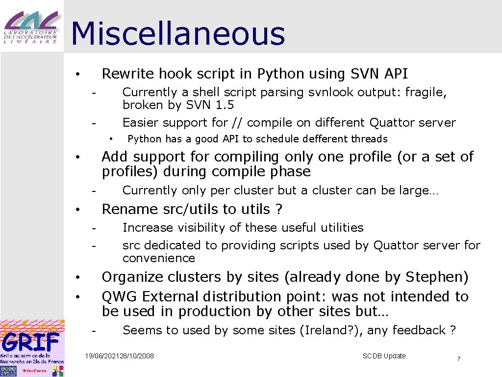 Miscellaneous Rewrite hook script in Python using SVN API • Currently a shell script