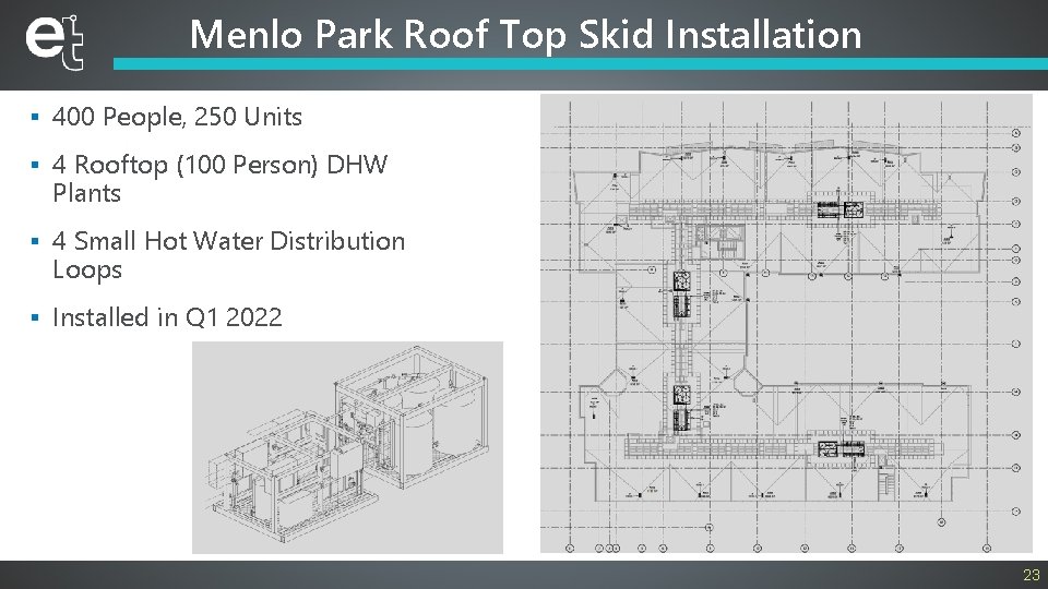 Menlo Park Roof Top Skid Installation § 400 People, 250 Units § 4 Rooftop