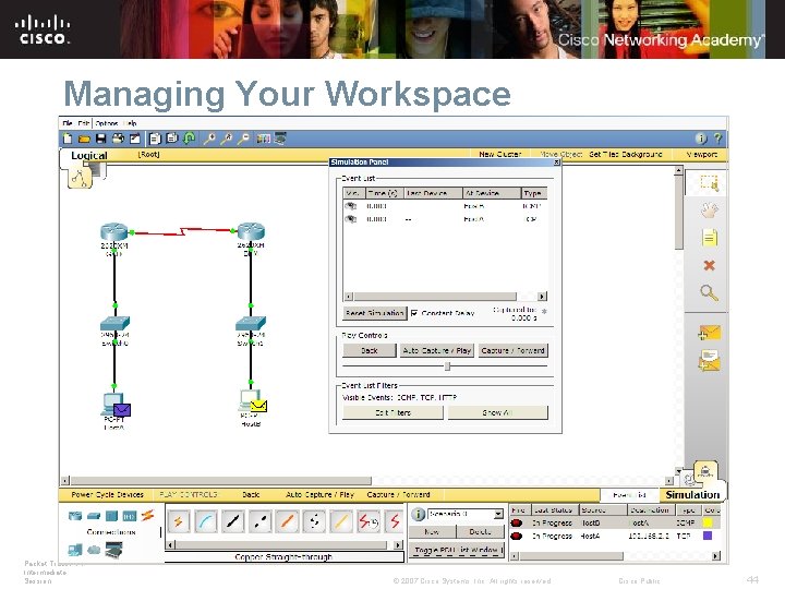 Managing Your Workspace Double-clicking on the title bar shown here will undock the Simulation