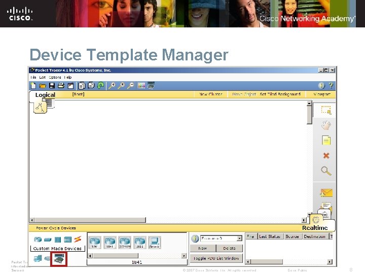 Device Template Manager Packet Tracer 4. 1: Intermediate Session © 2007 Cisco Systems, Inc.